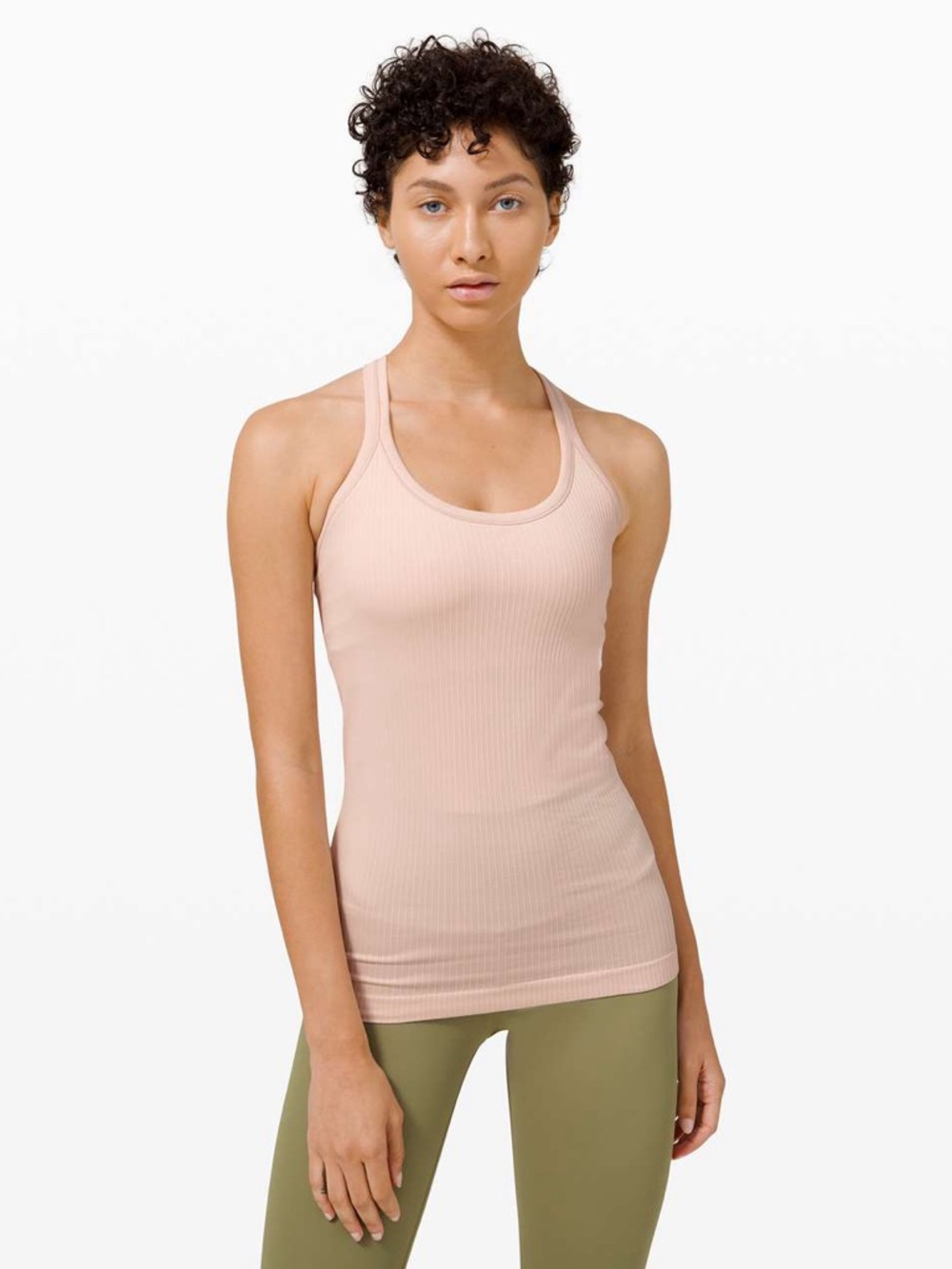 LULULEMON EBB TO STREET TANK SILK ROSE SIZE 12